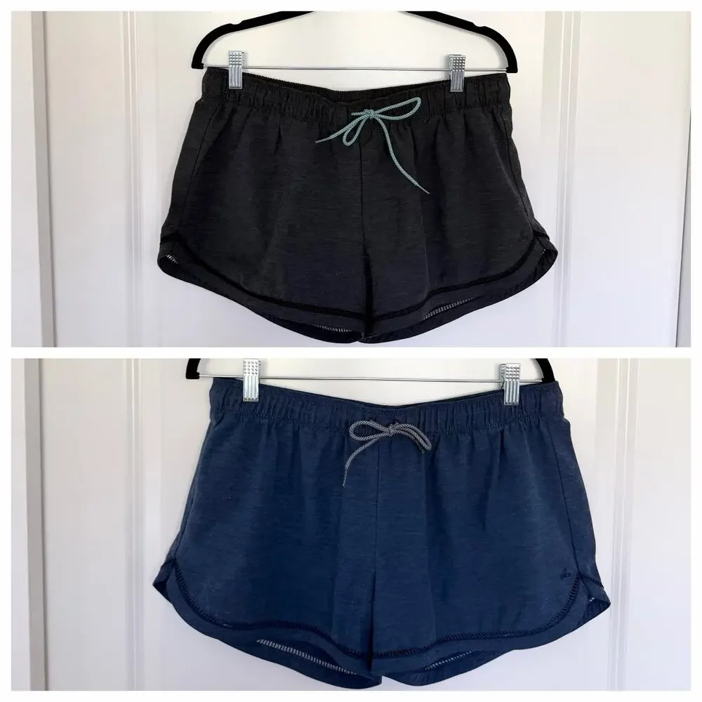 Prana Mariya Athletic Shorts BUNDLE Black Blue Large